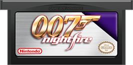 Cartridge artwork for 007: Nightfire on the Nintendo Game Boy Advance.