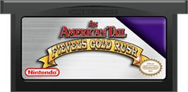 Cartridge artwork for An American Tail: Fievel's Gold Rush on the Nintendo Game Boy Advance.