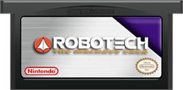 Cartridge artwork for Robotech: The Macross Saga on the Nintendo Game Boy Advance.