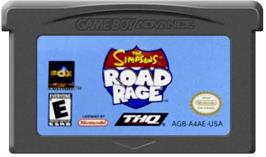 Cartridge artwork for Simpsons: Road Rage on the Nintendo Game Boy Advance.