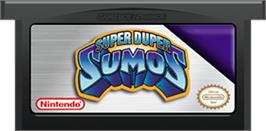 Cartridge artwork for Super Duper Sumos on the Nintendo Game Boy Advance.