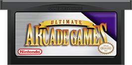 Cartridge artwork for Ultimate Arcade Games on the Nintendo Game Boy Advance.