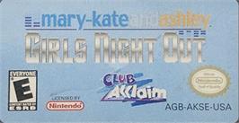 Top of cartridge artwork for Mary-Kate and Ashley: Girls Night Out on the Nintendo Game Boy Advance.