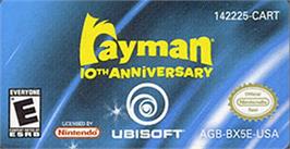Top of cartridge artwork for Rayman: Hoodlum's Revenge on the Nintendo Game Boy Advance.