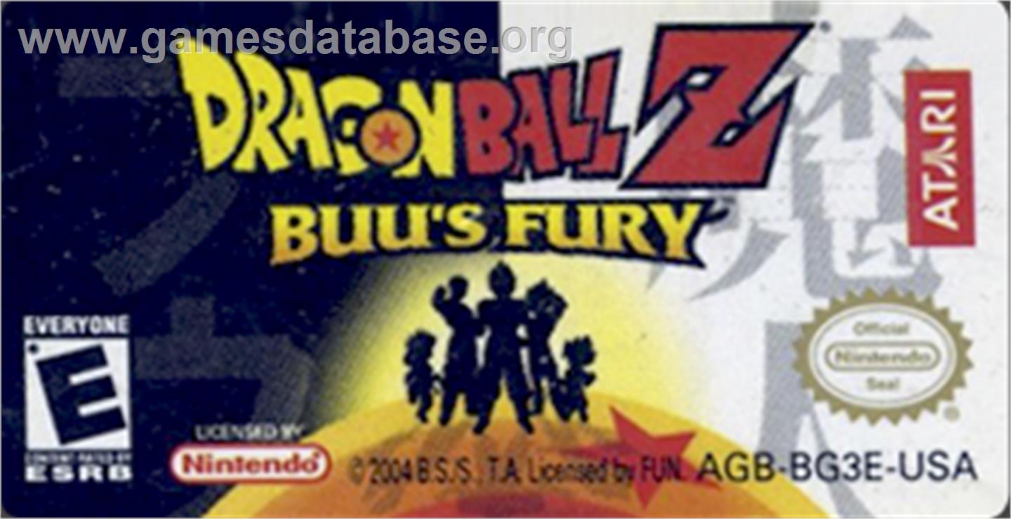 Dragonball Z: Buu's Fury - Nintendo Game Boy Advance - Artwork - Cartridge Top