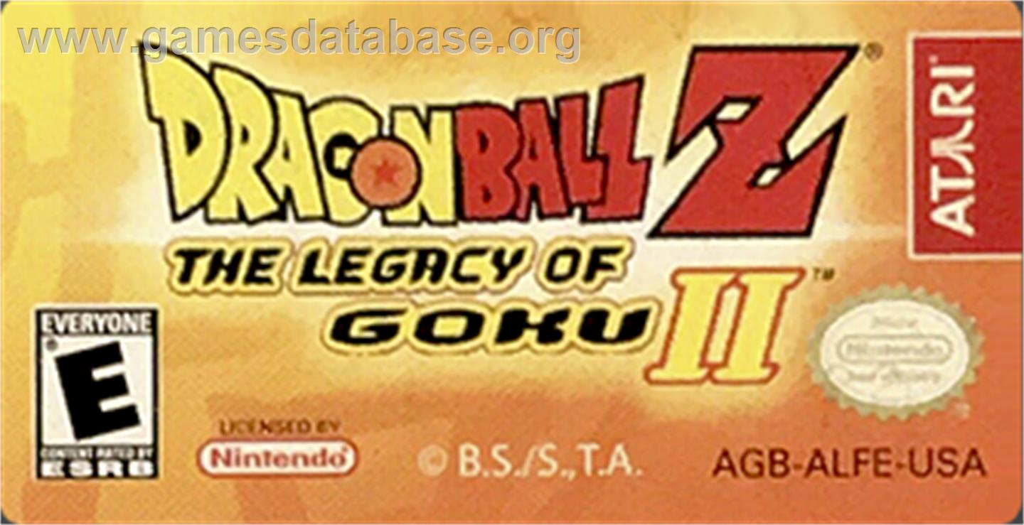 Dragonball Z: Legacy of Goku 2 - Nintendo Game Boy Advance - Artwork - Cartridge Top
