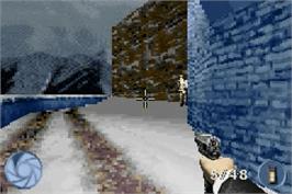 In game image of 007: Nightfire on the Nintendo Game Boy Advance.
