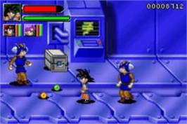 In game image of Dragonball GT: Transformation on the Nintendo Game Boy Advance.