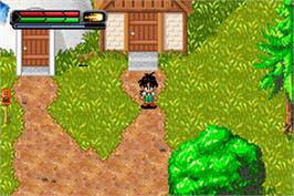 In game image of Dragonball Z: Legacy of Goku 2 on the Nintendo Game Boy Advance.