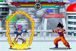 In game image of Dragonball Z: Taiketsu on the Nintendo Game Boy Advance.