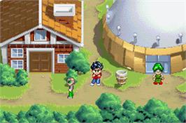 In game image of Duel Masters Sempai Legends on the Nintendo Game Boy Advance.