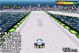 In game image of F-Zero: GP Legend on the Nintendo Game Boy Advance.