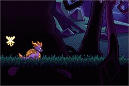 In game image of Legend of Spyro: The Eternal Night on the Nintendo Game Boy Advance.