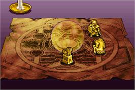 In game image of Tactics Ogre: The Knight of Lodis on the Nintendo Game Boy Advance.