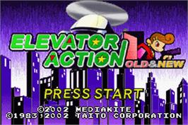 Title screen of Elevator Action Old & New on the Nintendo Game Boy Advance.