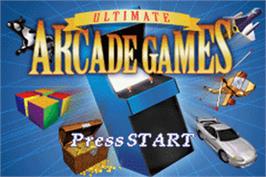 Title screen of Ultimate Arcade Games on the Nintendo Game Boy Advance.