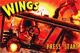 Title screen of Wings on the Nintendo Game Boy Advance.