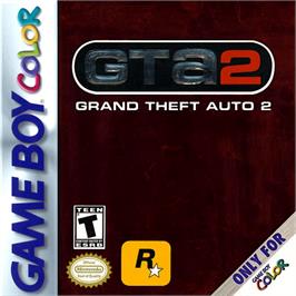 Box cover for Grand Theft Auto 2 on the Nintendo Game Boy Color.