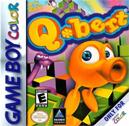 Box cover for Q*Bert on the Nintendo Game Boy Color.