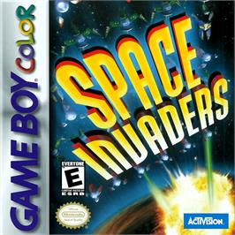 Box cover for Space Invaders on the Nintendo Game Boy Color.