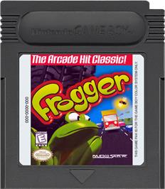 Cartridge artwork for Frogger on the Nintendo Game Boy Color.