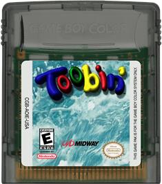 Cartridge artwork for Toobin' on the Nintendo Game Boy Color.