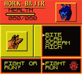 In game image of Animorphs on the Nintendo Game Boy Color.