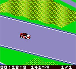 In game image of TOCA Touring Car Championship on the Nintendo Game Boy Color.
