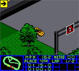 In game image of Test Drive 2001 on the Nintendo Game Boy Color.