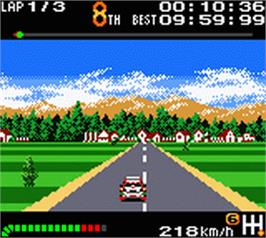 In game image of Top Gear Pocket on the Nintendo Game Boy Color.