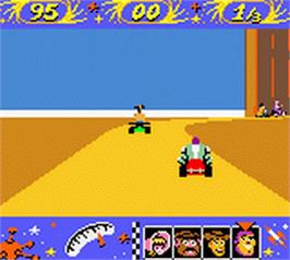 In game image of Toy Story Racer on the Nintendo Game Boy Color.