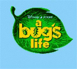 Title screen of A Bug's Life on the Nintendo Game Boy Color.