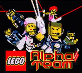 Title screen of LEGO Alpha Team on the Nintendo Game Boy Color.