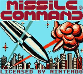 Title screen of Missile Command on the Nintendo Game Boy Color.