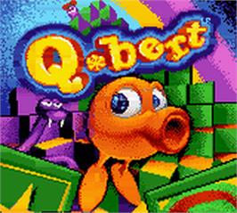 Title screen of Q*Bert on the Nintendo Game Boy Color.