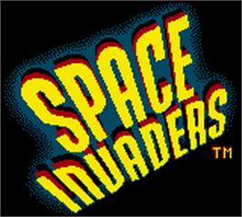 Title screen of Space Invaders on the Nintendo Game Boy Color.