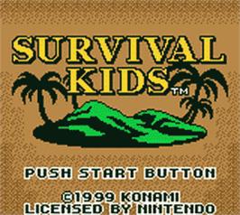 Title screen of Survival Kids on the Nintendo Game Boy Color.