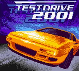 Title screen of Test Drive 2001 on the Nintendo Game Boy Color.