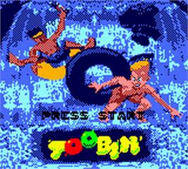 Title screen of Toobin' on the Nintendo Game Boy Color.