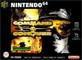 Box cover for Command & Conquer on the Nintendo N64.
