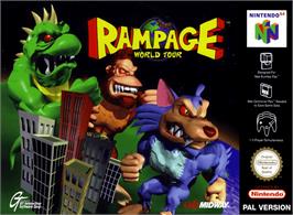 Box cover for Rampage: World Tour on the Nintendo N64.