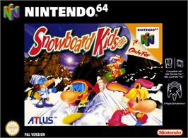 Box cover for Snowboard Kids on the Nintendo N64.