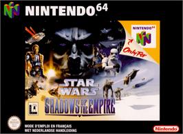 Box cover for Star Wars: Shadows of the Empire on the Nintendo N64.