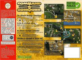 Box back cover for Command & Conquer on the Nintendo N64.