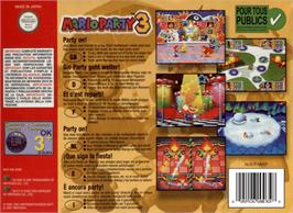 Box back cover for Mario Party 3 on the Nintendo N64.
