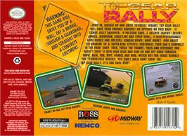 Box back cover for Top Gear Rally on the Nintendo N64.
