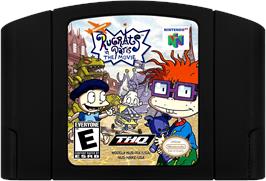 Cartridge artwork for Rugrats in Paris: The Movie on the Nintendo N64.