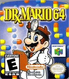 Top of cartridge artwork for Dr. Mario 64 on the Nintendo N64.