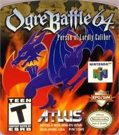 Top of cartridge artwork for Ogre Battle 64: Person of Lordly Caliber on the Nintendo N64.