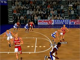 In game image of Fox Sports College Hoops '99 on the Nintendo N64.